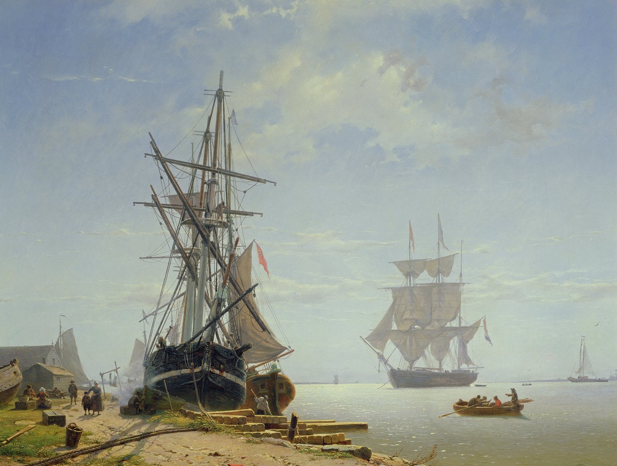 Hollanda Halicinde Gemiler, 19. yüzyıl by W.A. van Deventer