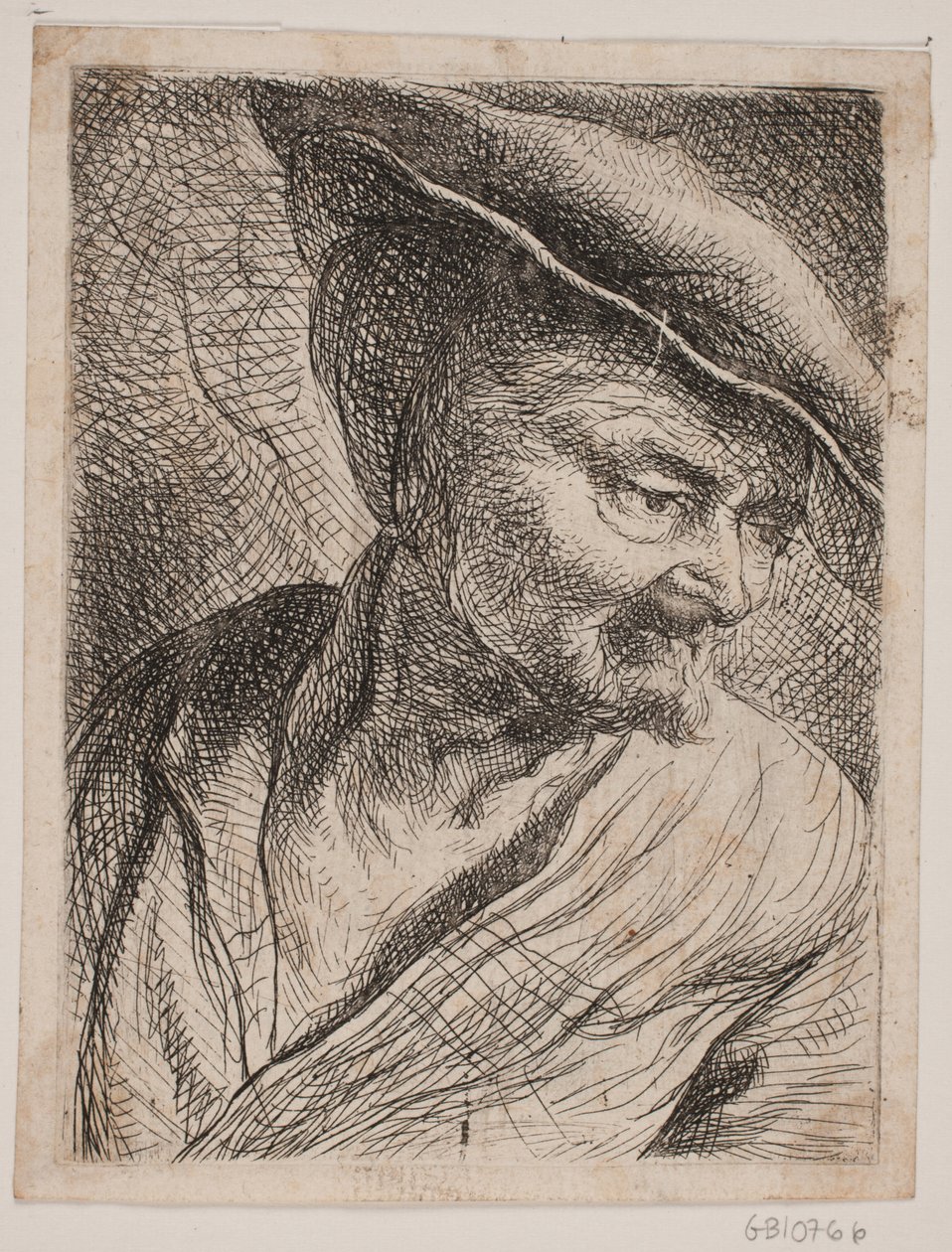 Aşağı Bakan Bir Adamın Büstü by W.A. Müller