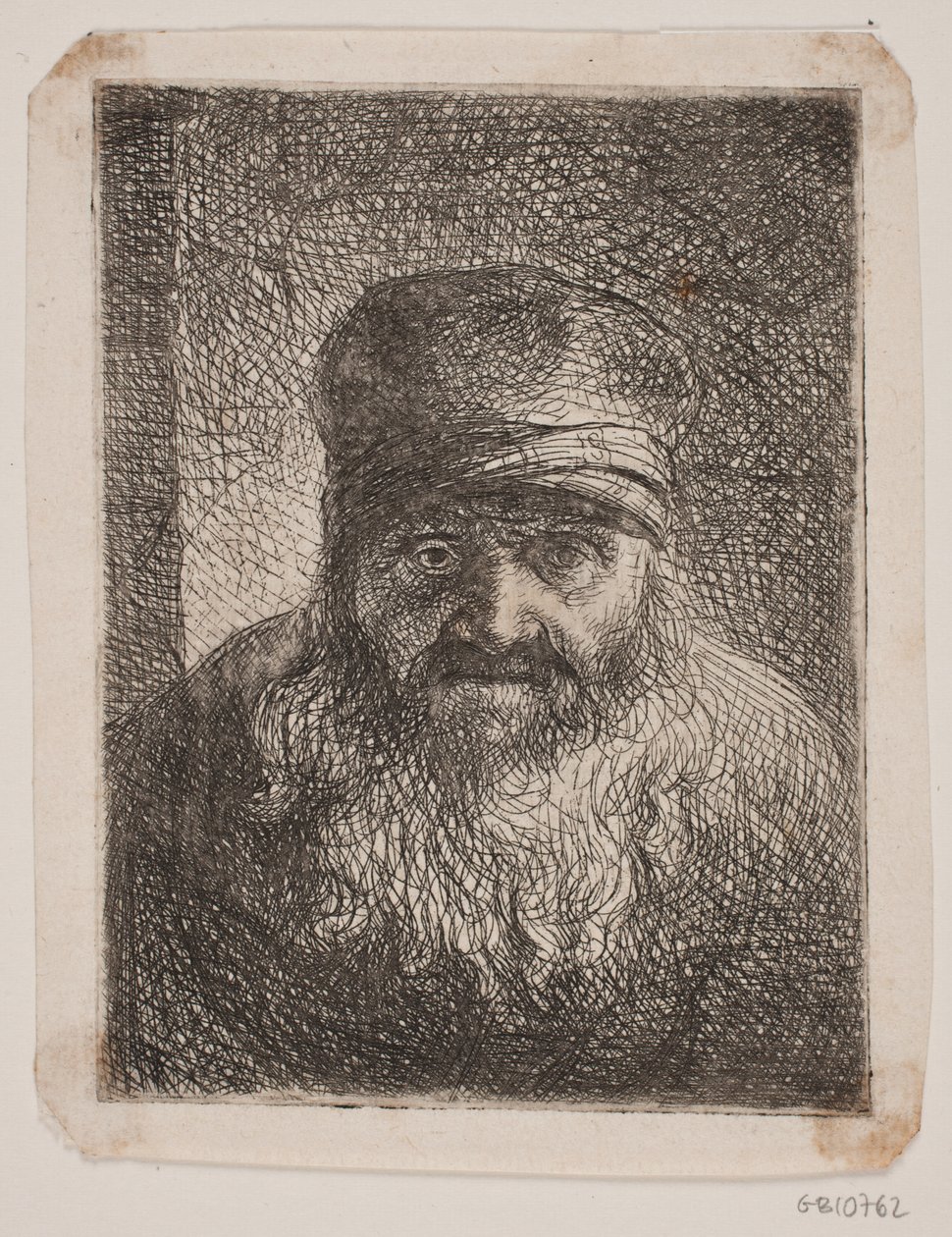 Yaşlı sakallı adam. yüz büstü by W.A. Müller