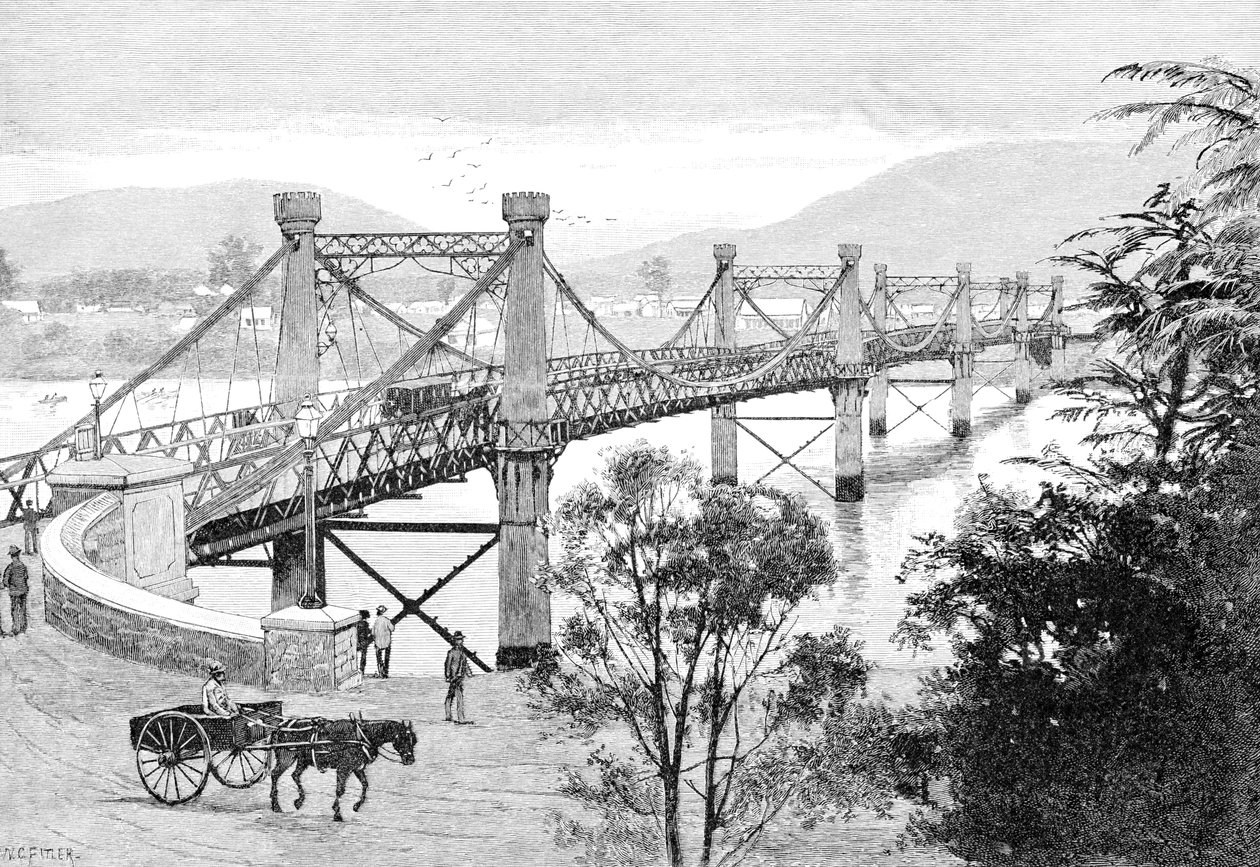 Köprü, Rockhampton, Queensland, Avustralya, 1886 by WC Fitler