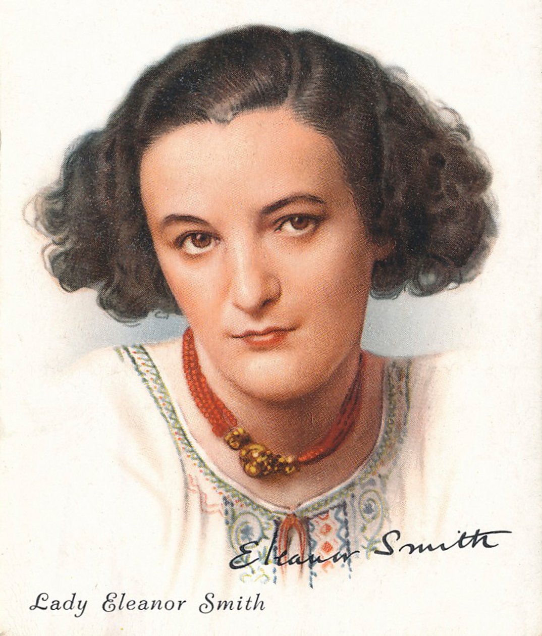 Lady Eleanor Smith, 1937. Sanatçılar: Bilinmeyen, WD & HO Wills. by WD and HO Wills
