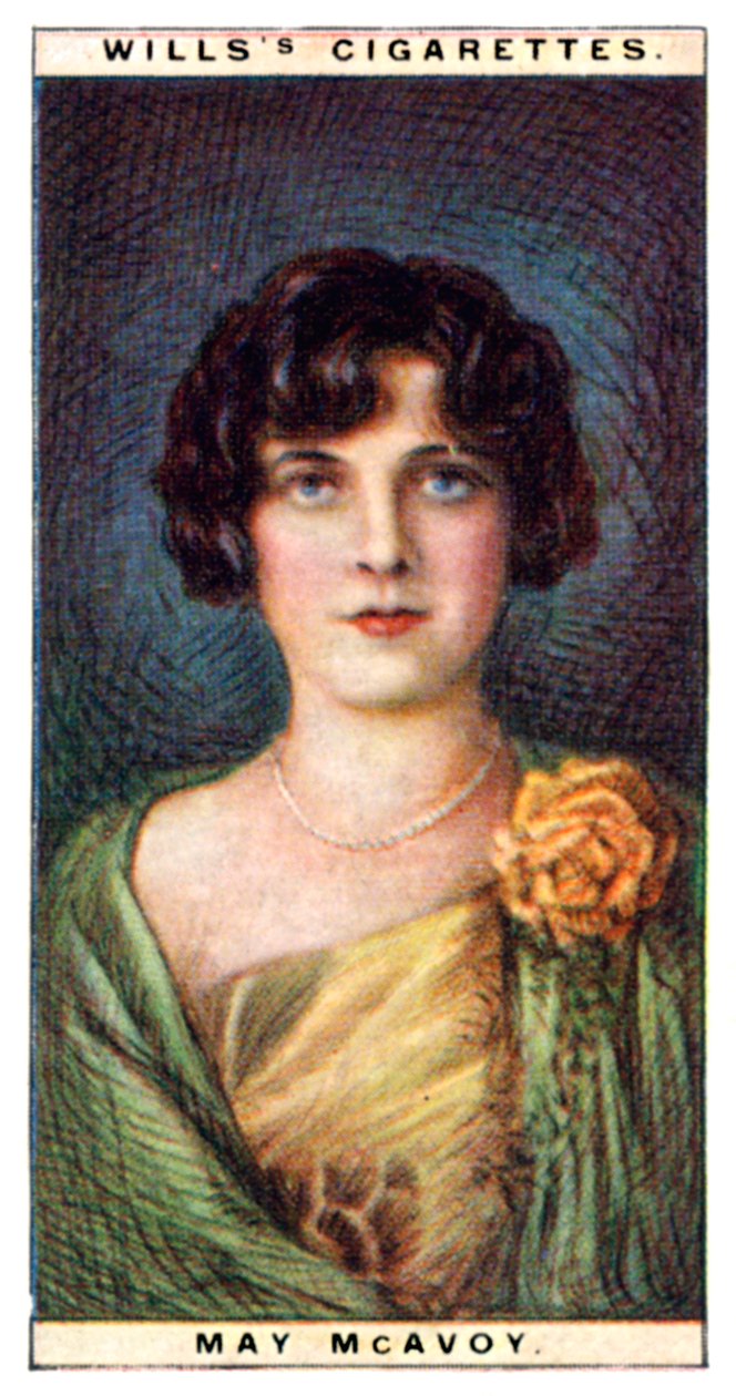 Mayıs McAvoy 1899-1984, Amerikalı oyuncu, 1928. by WD and HO Wills