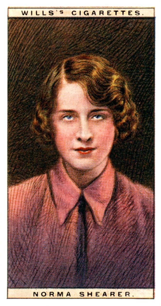 Norma Shearer 1902-1983, Akademi Ödüllü Kanadalı-Amerikalı aktris, 1928. by WD and HO Wills