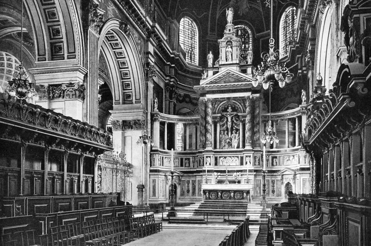 Koro ve Reedos, St Paul Katedrali, 1908-1909. by W.S. Campbell