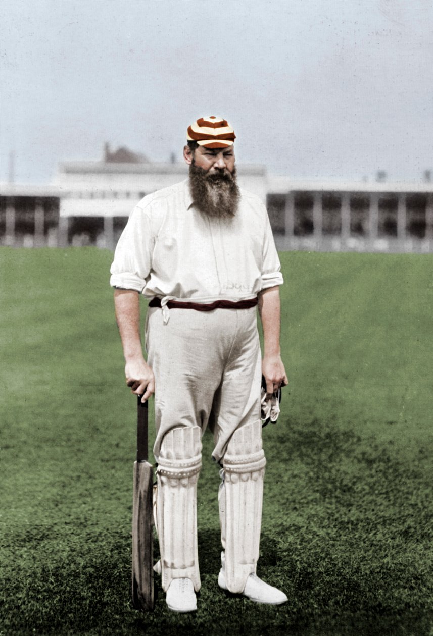 Dr WG Grace, İngiliz kriket oyuncusu, London County Cricket Club için oynuyor, c1899 by William Albert Rouch