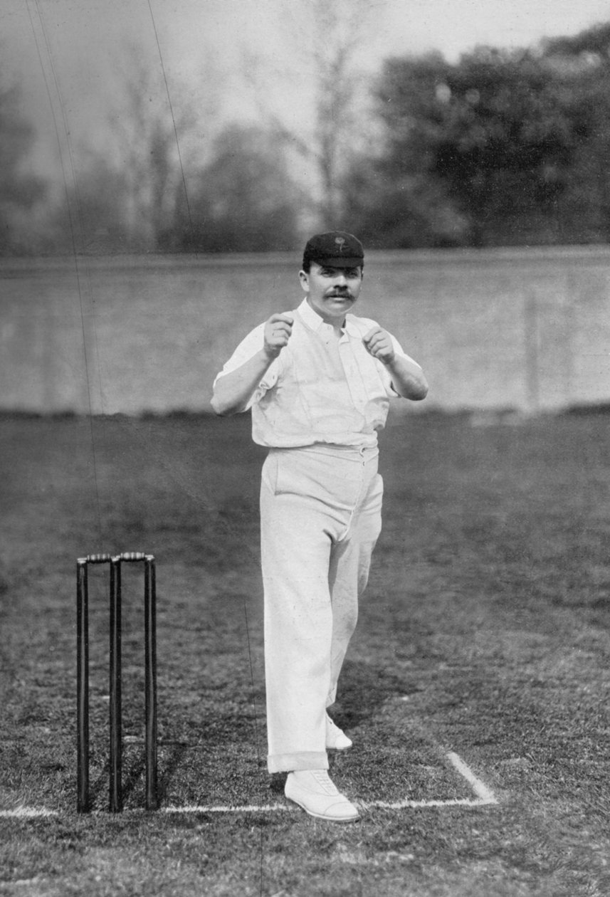 Johnny Briggs, Lancashire ve İngiltere kriket oyuncusu, c1899. by William Albert Rouch