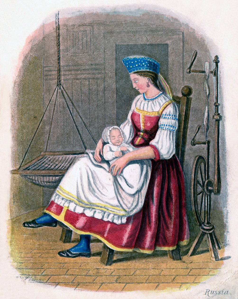 Bebekli Rus Kadın, 1809. by W. Dickes