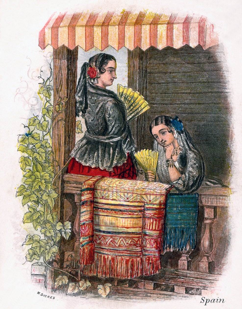 İspanyol Kız, 1809. by W. Dickes