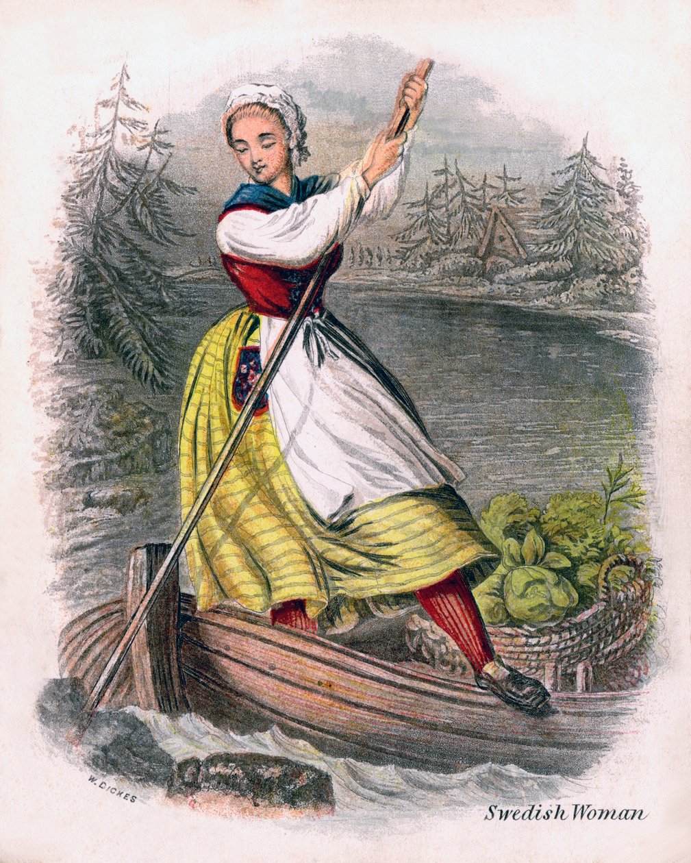 İsveçli Kadın Kürek, 1809. by W. Dickes