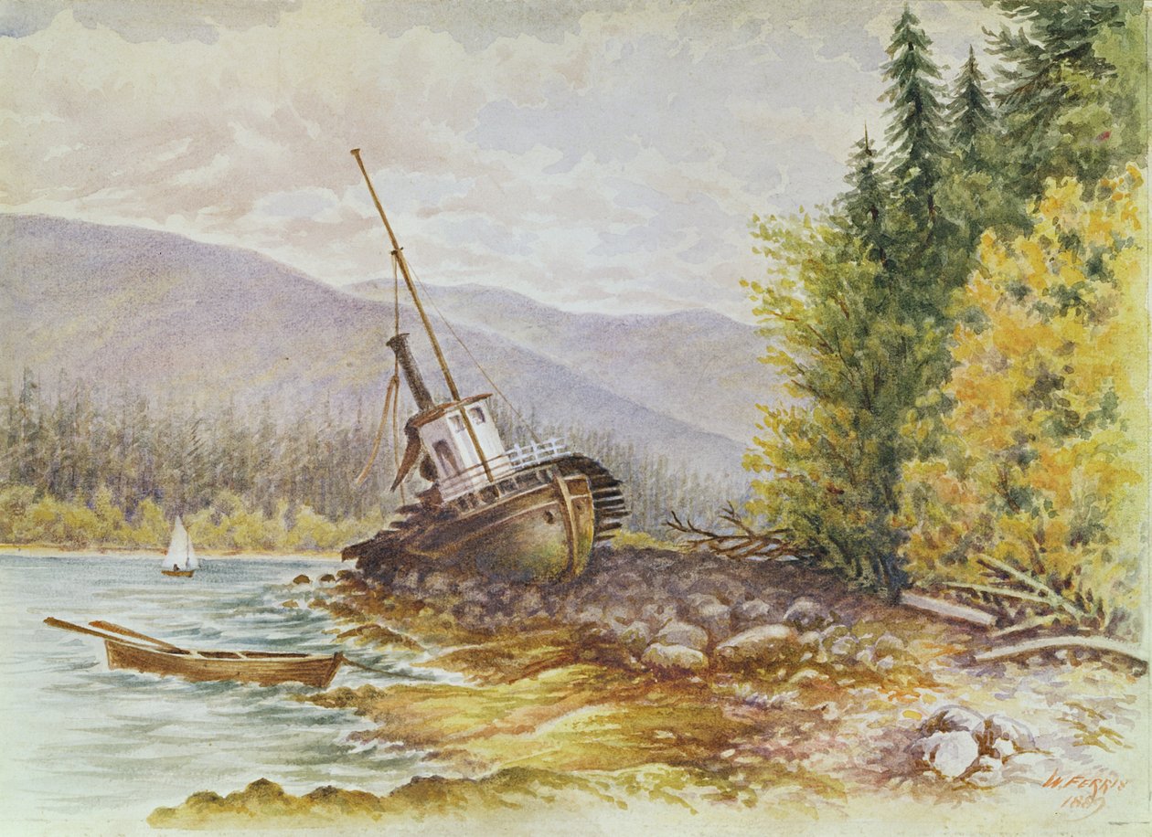 S.S. Kunduzu Burrard Girişine Girerken Yatarken by W. Ferris