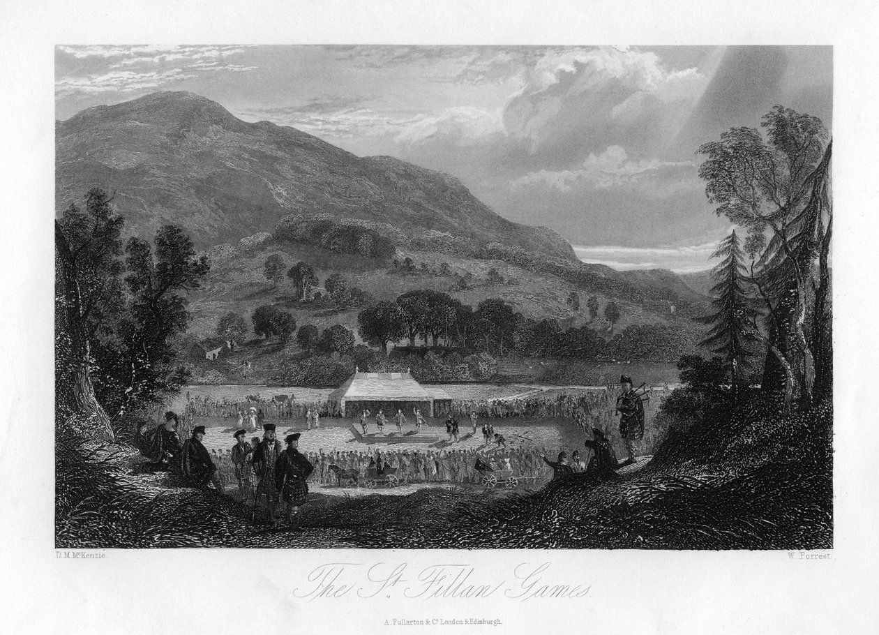 St Fillan Oyunları, İskoçya, 19. yüzyıl. by W. Forrest