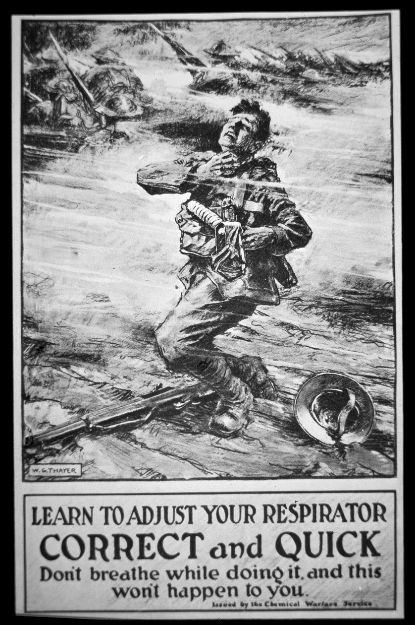 Amerikan Ordusu afiş gaz saldırısı uyarısı by W. G. (after) Thayer