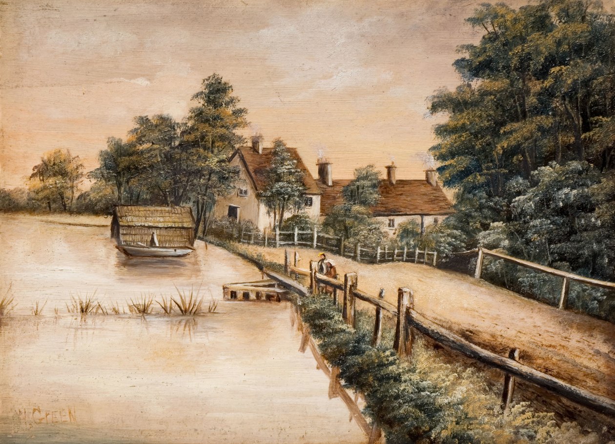Longmoor Havuzu, Sutton Parkı, 19. yüzyıl. by W. Green