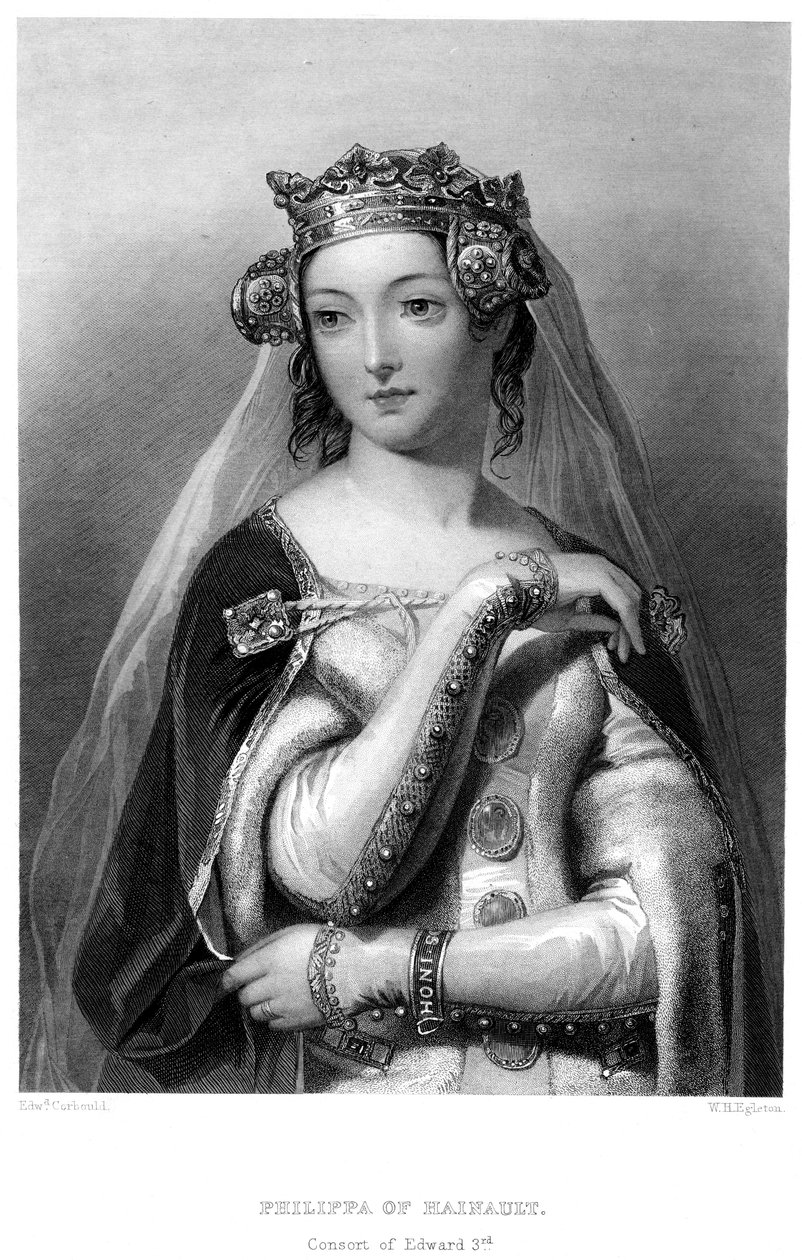 Hainault Philippa, Edward III Kraliçe eşi by W. H. Egleton