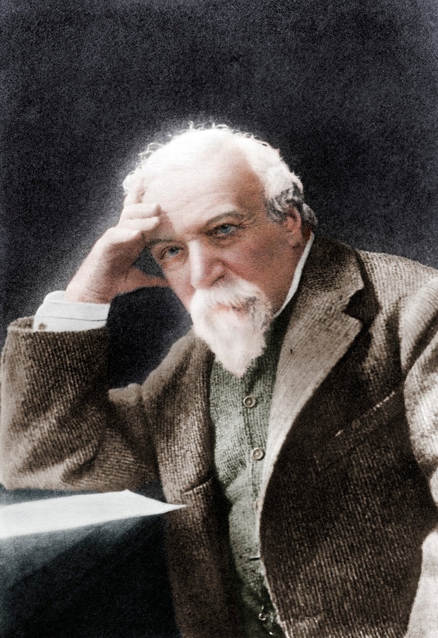Robert Browning, İngiliz şair ve oyun yazarı, 19. yüzyılın sonlarında. by W H Grove
