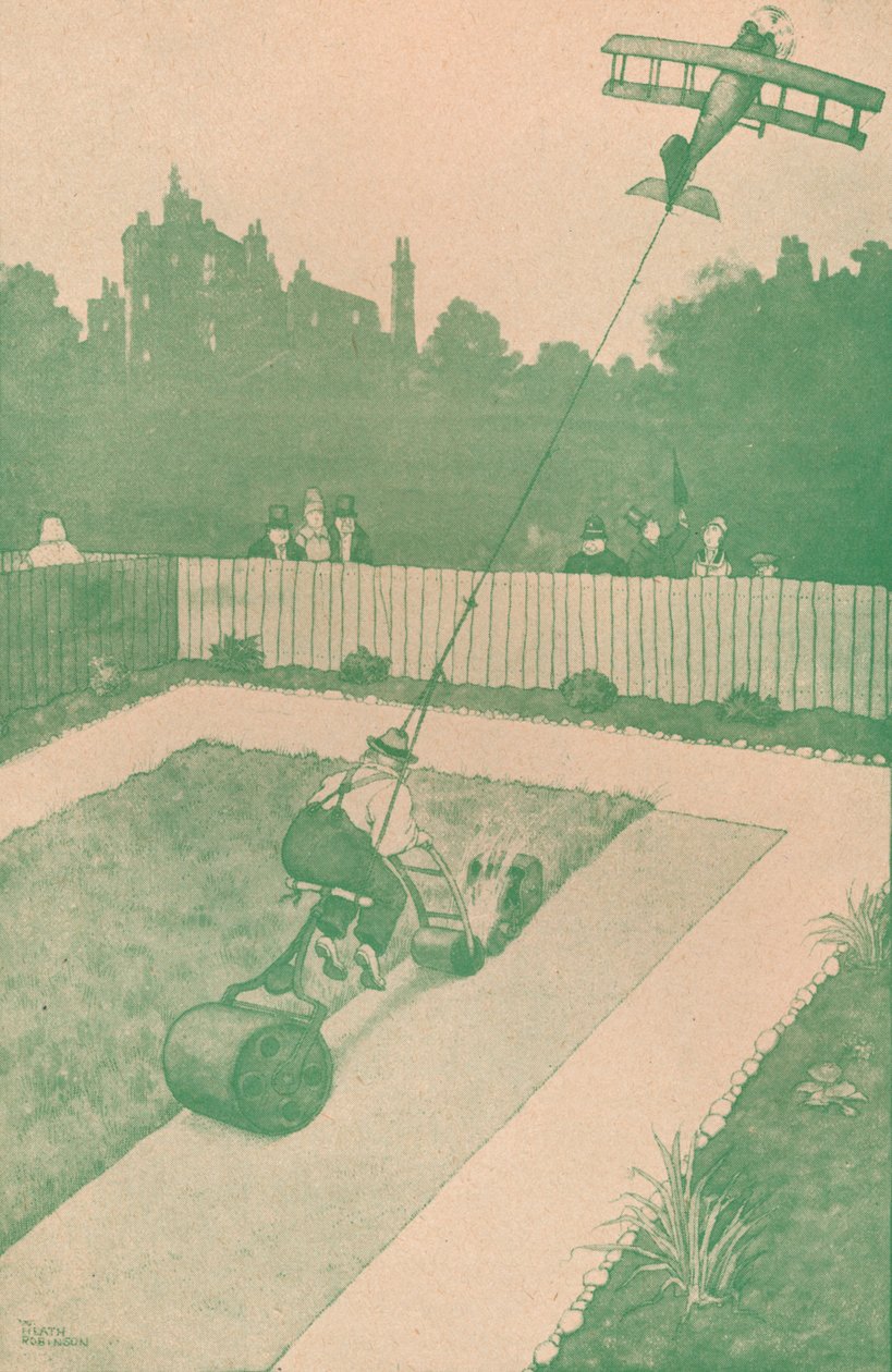 Ayrılırken Havacı Evine Bir İpucu, c1918 1919 by William Heath Robinson