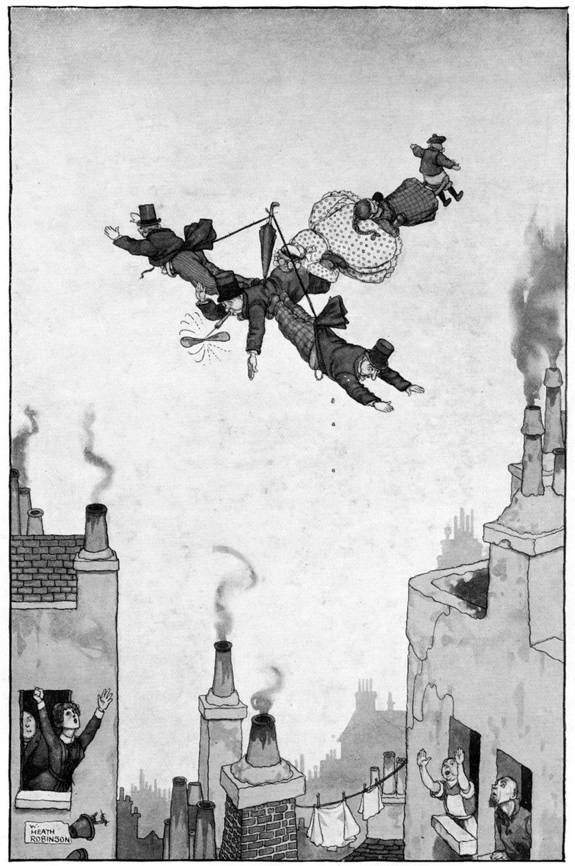 Uçma Mizahları, c1920 by William Heath Robinson