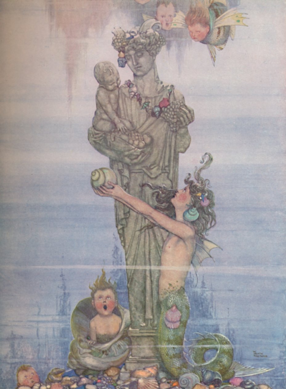Heykeli Bahçesine Geri Koydu, c1930 by William Heath Robinson