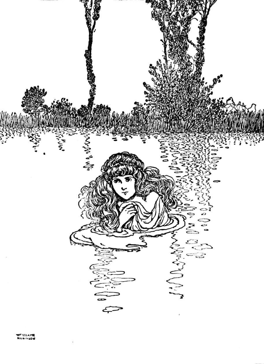 Böylece Elise Elbiselerini Çıkardı ve Suya Bastı, c1930 by William Heath Robinson