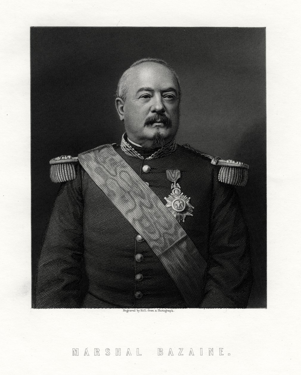 Achille Francois Bazaine, Fransa mareşali, 19. yüzyıl. by W. Holl