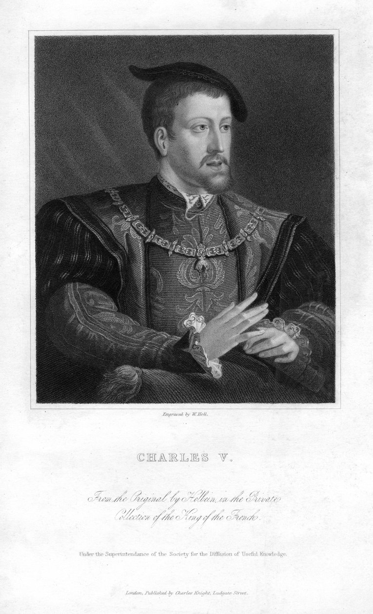 Charles V, Kutsal Roma İmparatoru, 19. yüzyıl. by W. Holl