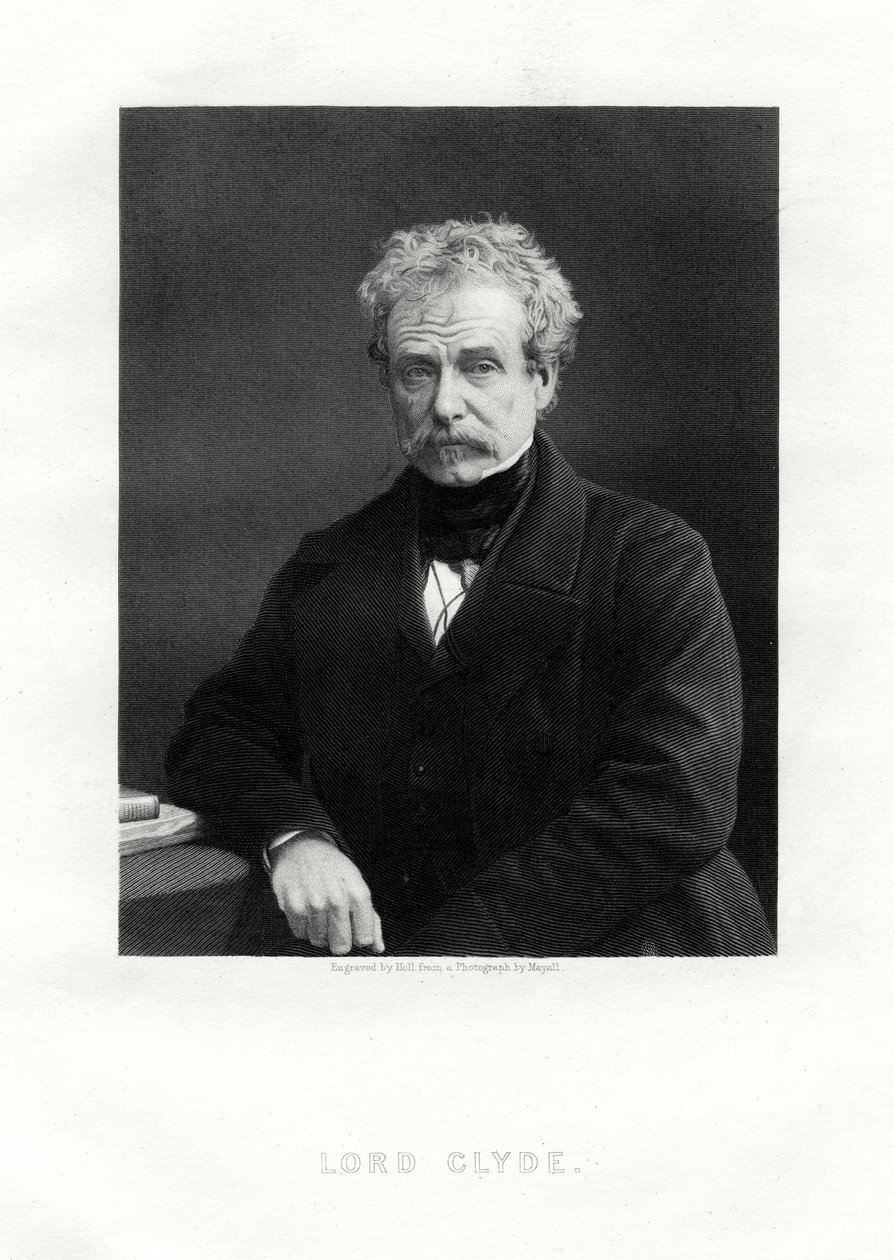 Colin Campbell, 1 Baron Clyde, İskoç askeri, 19. yüzyıl by W. Holl