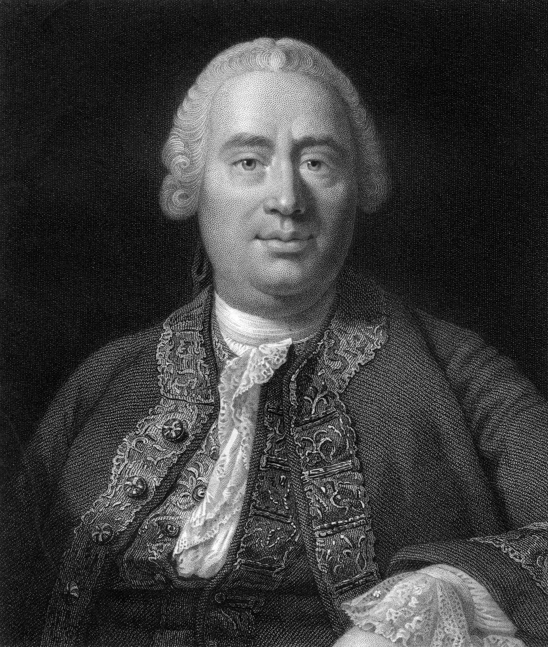 David Hume, 18. yüzyıl İskoç filozofu, ekonomist ve tarihçi, 1845 by W. Holl