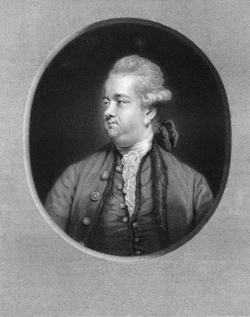 Edward Gibbon, 18. yüzyıl İngiliz tarihçisi, 1836. by W. Holl