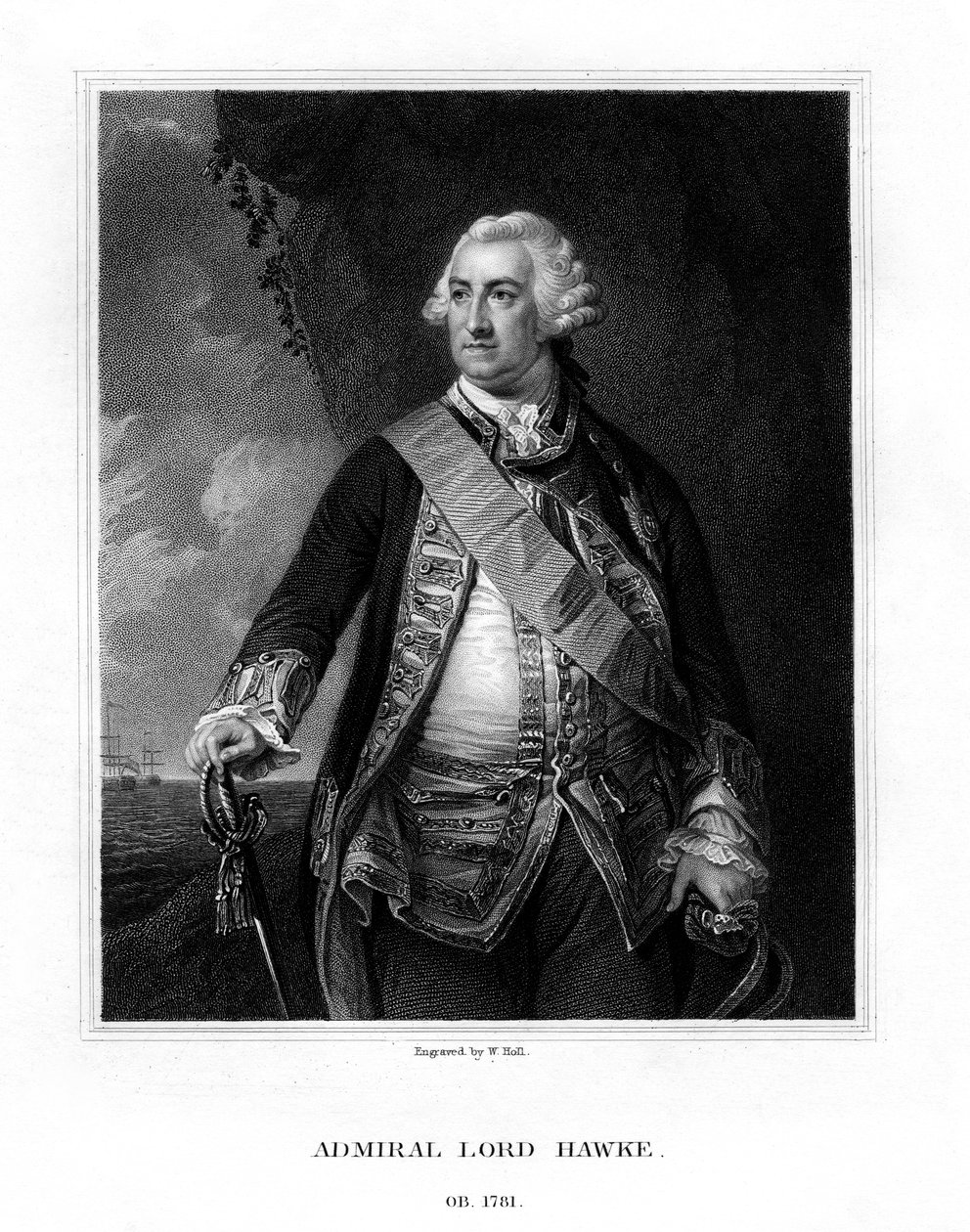 Edward Hawke, 1 Baron Hawke, İngiliz amiral, 1833. by W. Holl