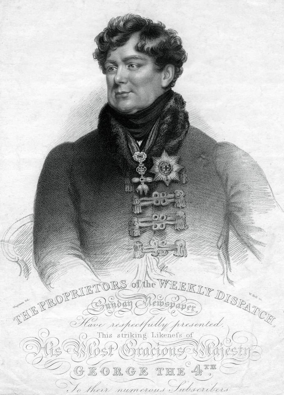 George IV, Birleşik Krallık Kralı ve Hannover, 19. yüzyıl. by W. Holl