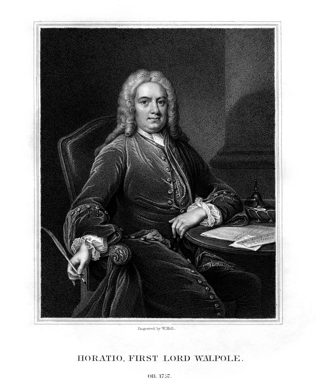 Horatio Walpole, Wolterton 1. Baron Walpole, İngiliz diplomat ve politikacı, 1831. by W. Holl