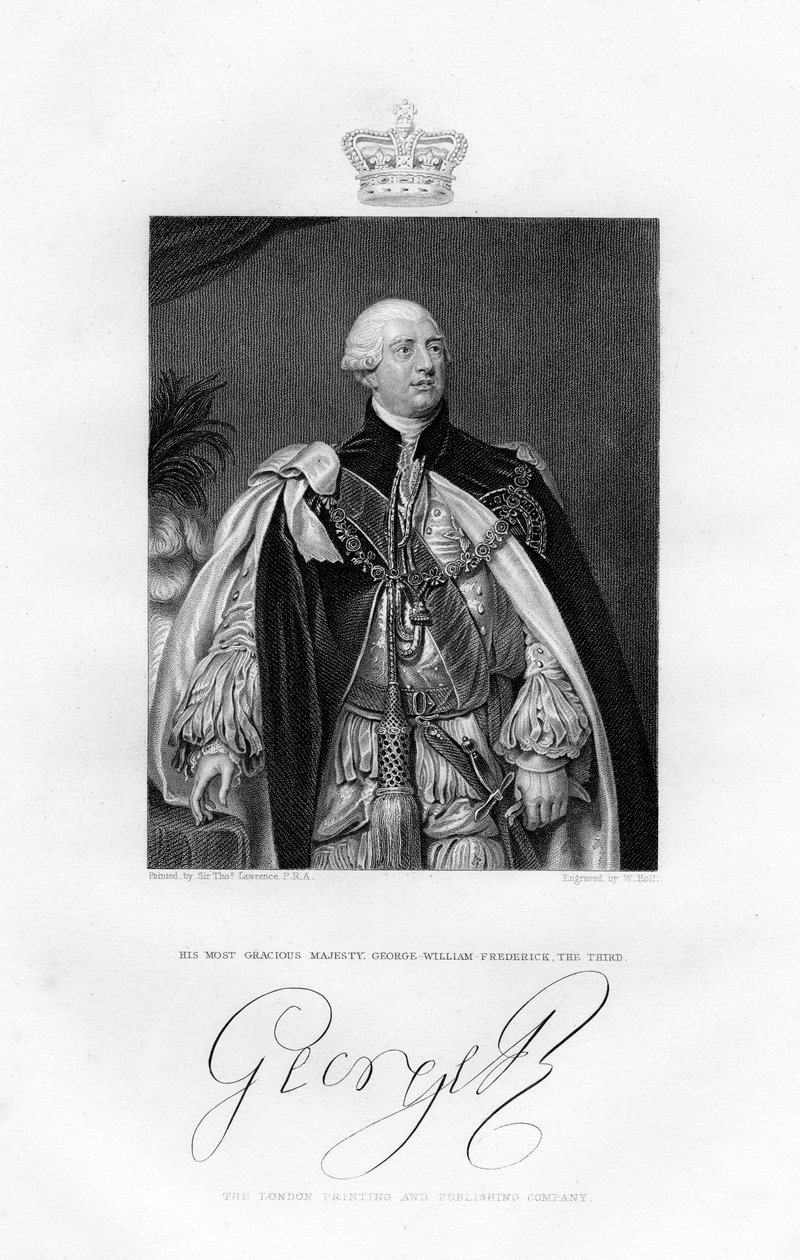 Büyük Britanya Kralı III. George, 19. yüzyıl. by W. Holl
