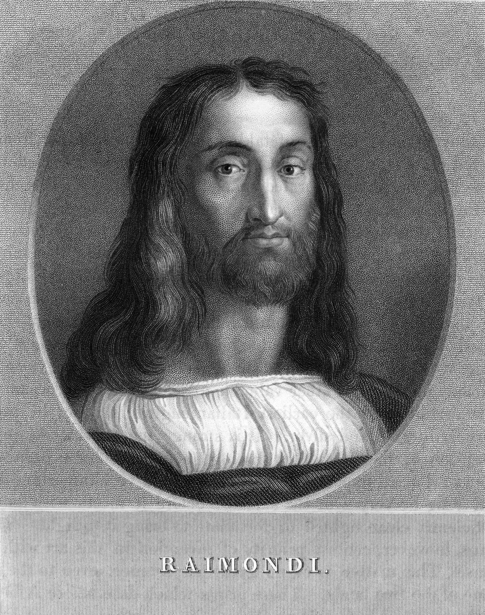 Marcantonio Raimondi, İtalyan oymacı, 1836. by W. Holl