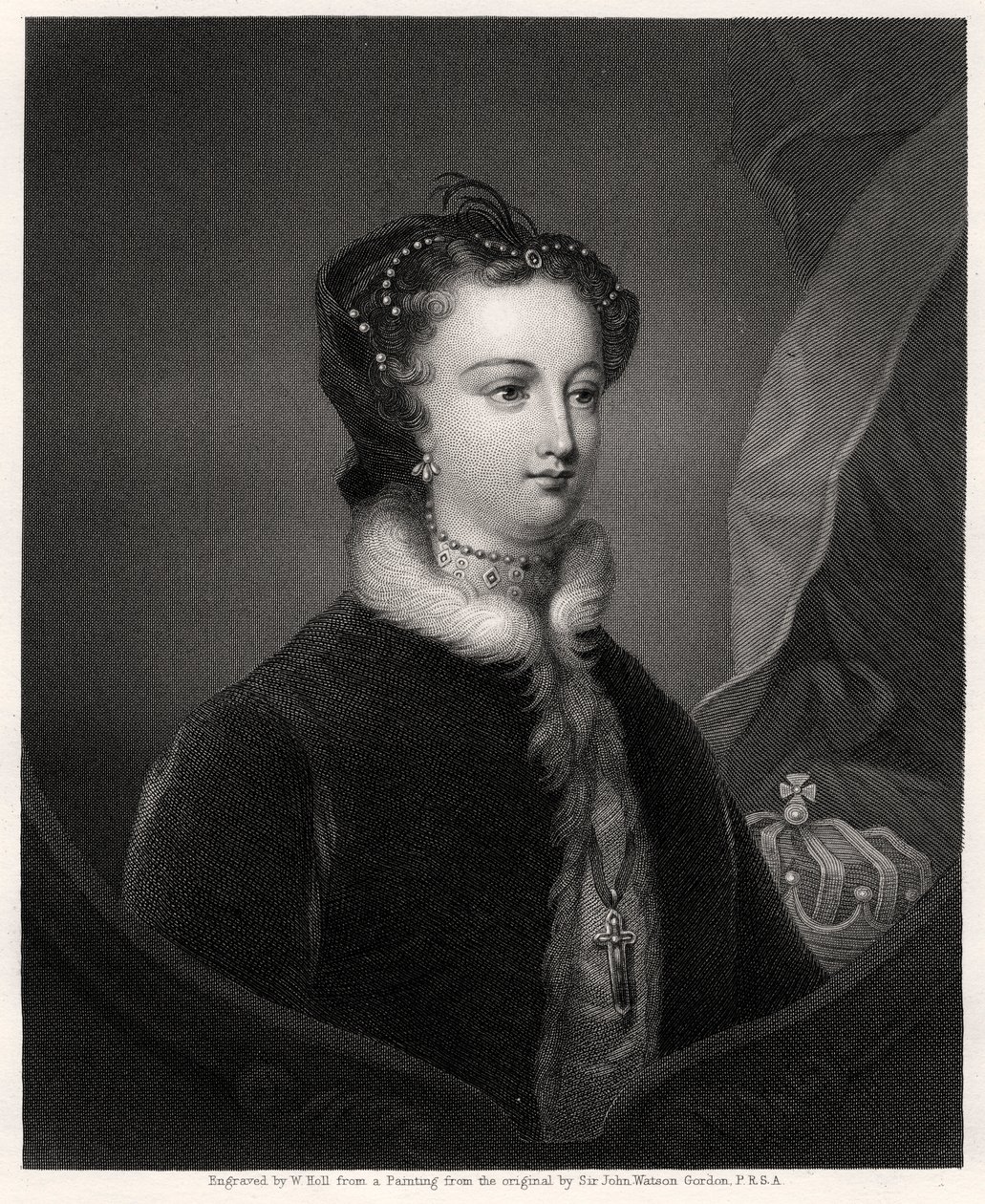Mary Stuart, İskoç Kraliçesi, 19. yüzyıl by W. Holl