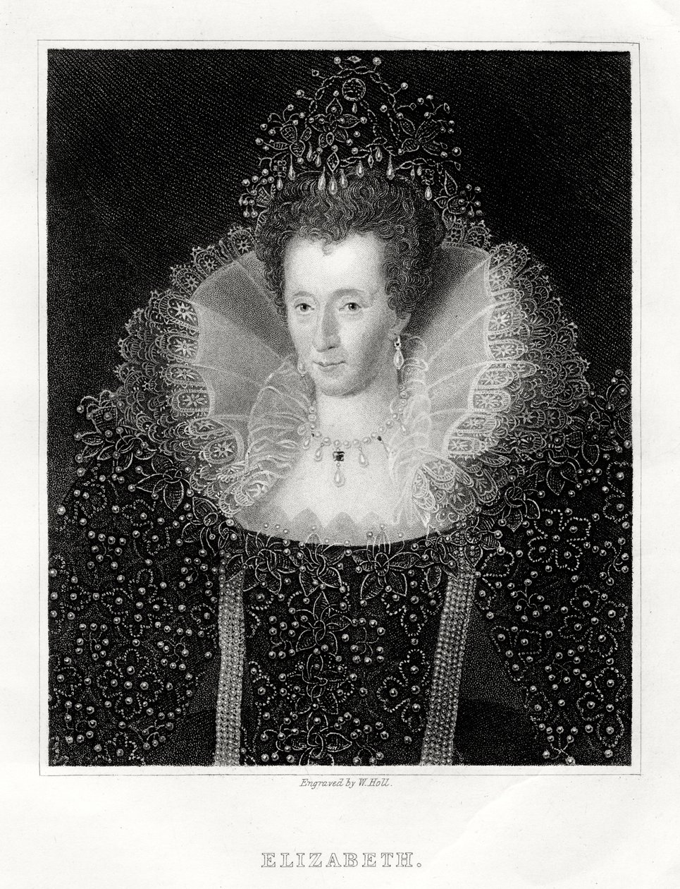 Kraliçe I. Elizabeth, 1860 by W. Holl