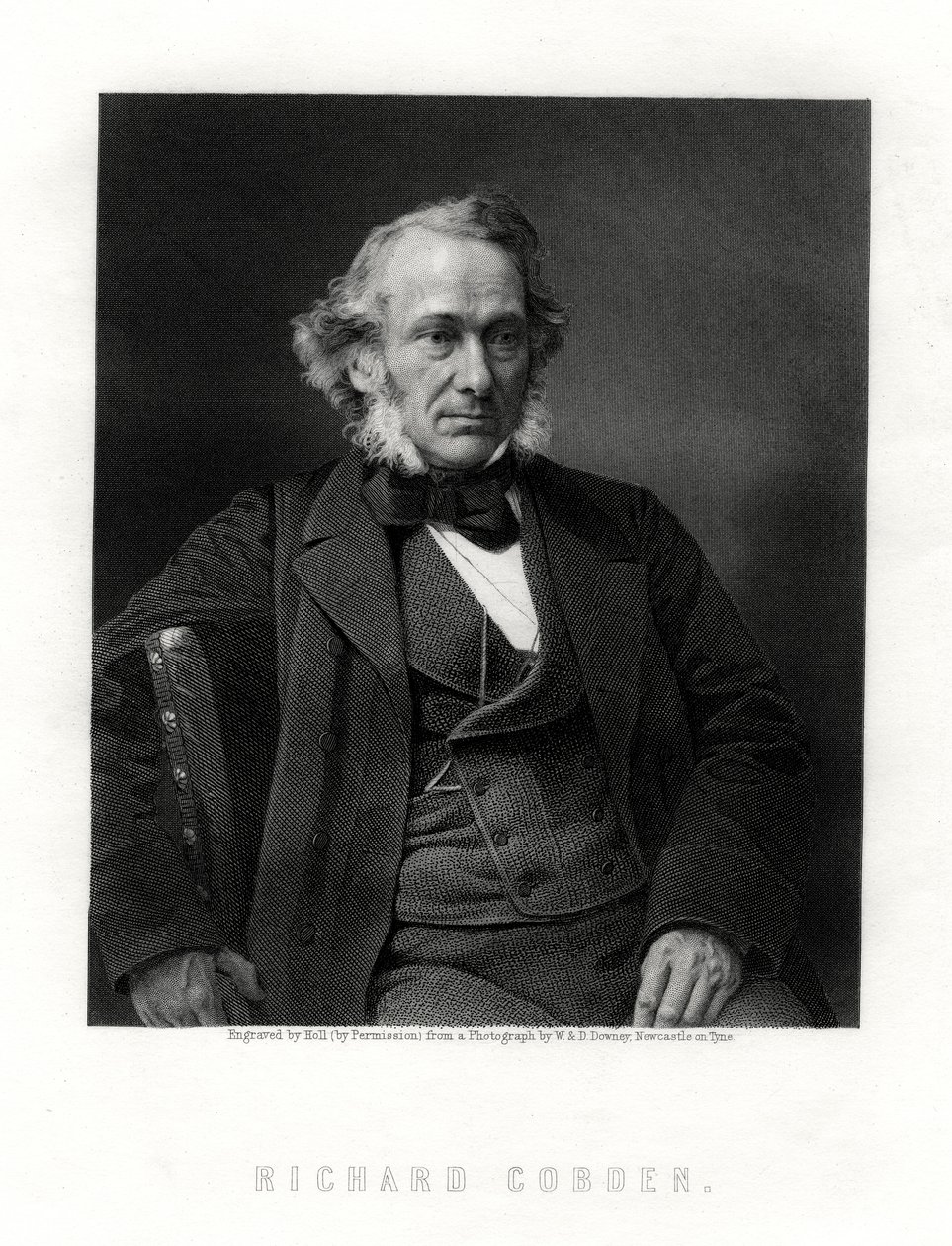 Richard Cobden, İngiliz üretici, Radikal ve Liberal devlet adamı, 19. yüzyıl. by W. Holl