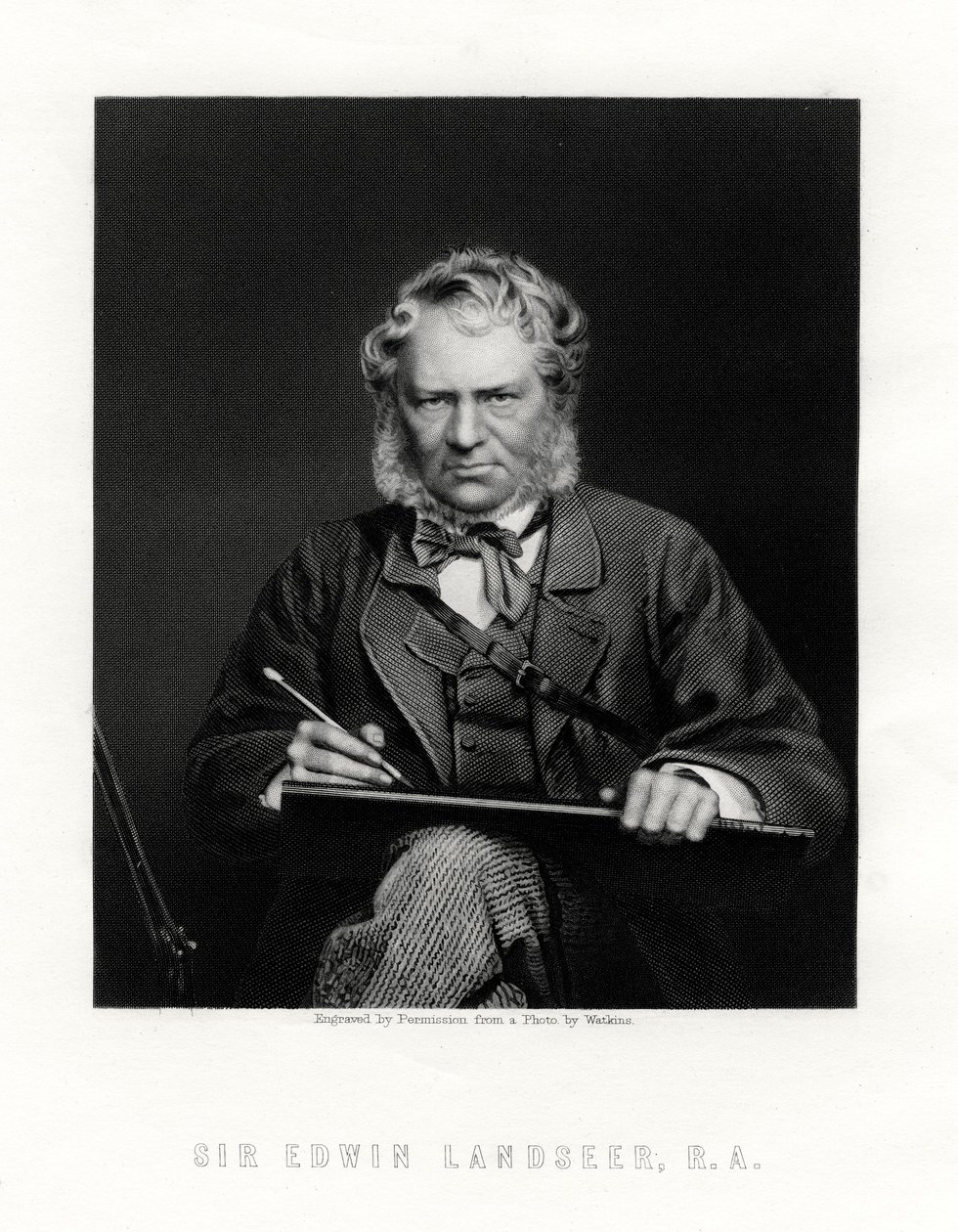 Sir Edwin Henry Landseer 1802-1873, İngiliz ressam, 19. yüzyıl by W. Holl