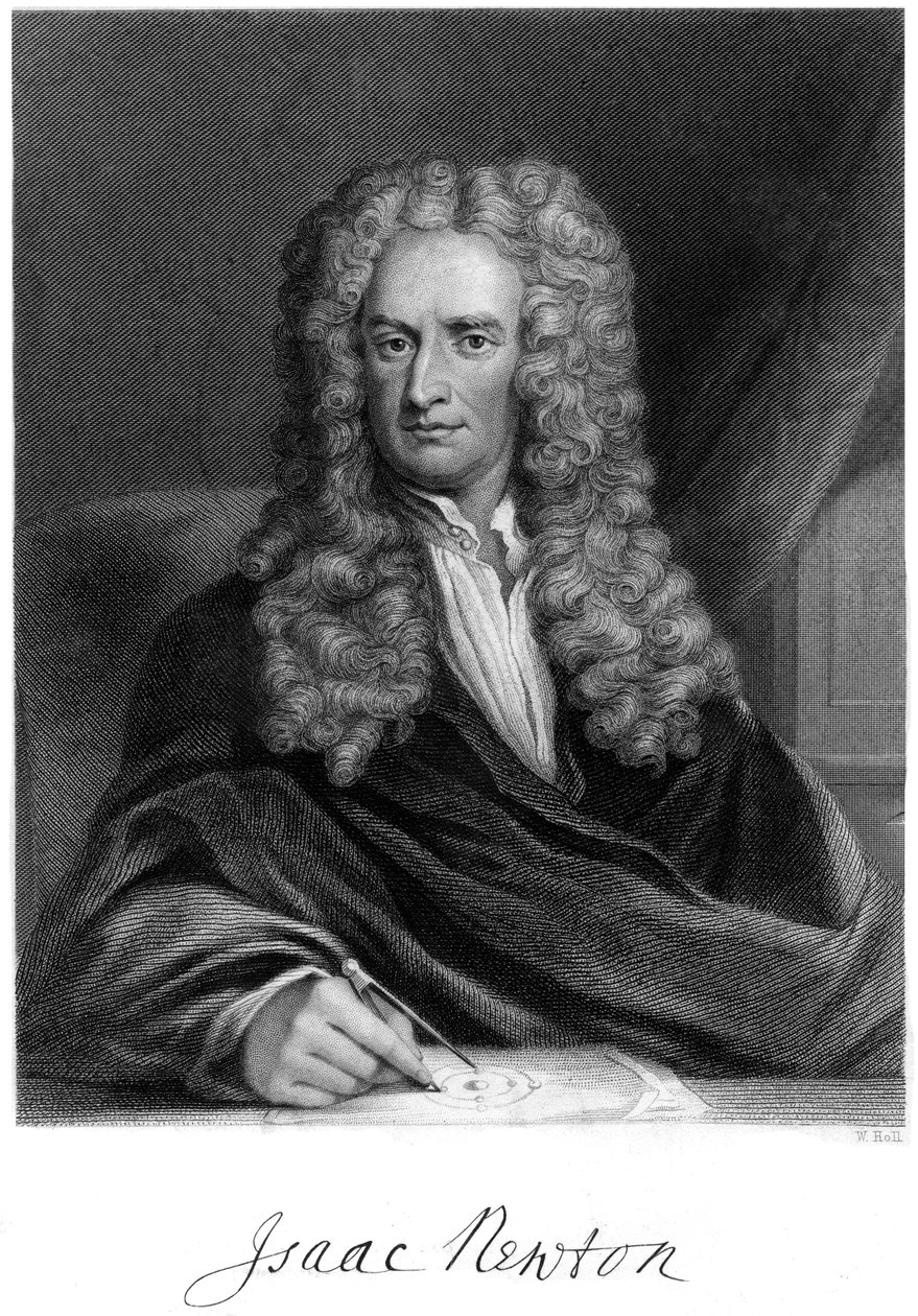 Sir Isaac Newton, İngiliz matematikçi, astronom ve fizikçi, 19. yüzyıl. by W. Holl