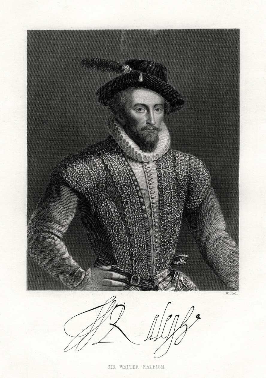 Sir Walter Raleigh, 19. yüzyıl by W. Holl