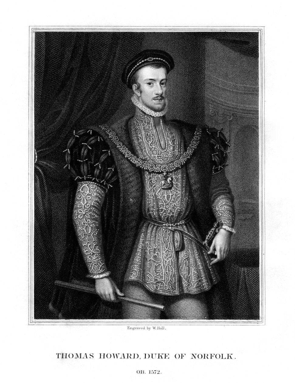 Thomas Howard, 4. Norfolk Dükü ve 1. Southampton Kontu, 1829. by W. Holl