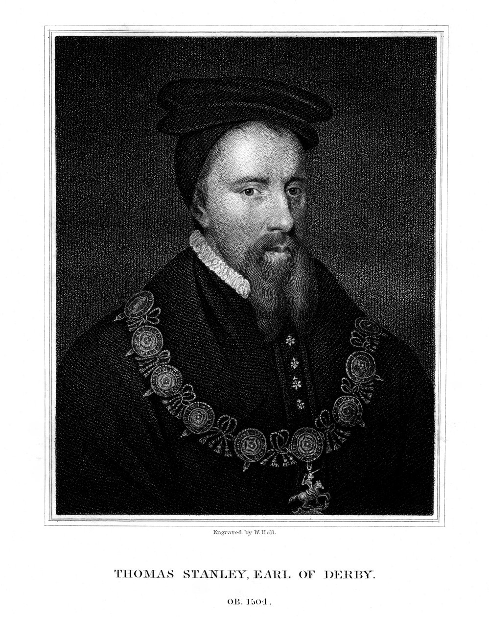Thomas Stanley, Derby'nin 1. Kontu, İngiliz asilzadesi, 1827. by W. Holl