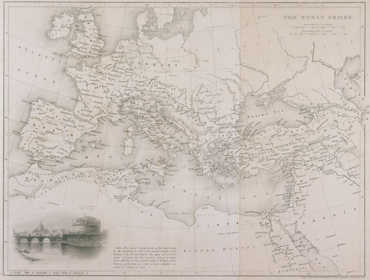 Roma İmparatorluğu, c.1850 by W Hughes
