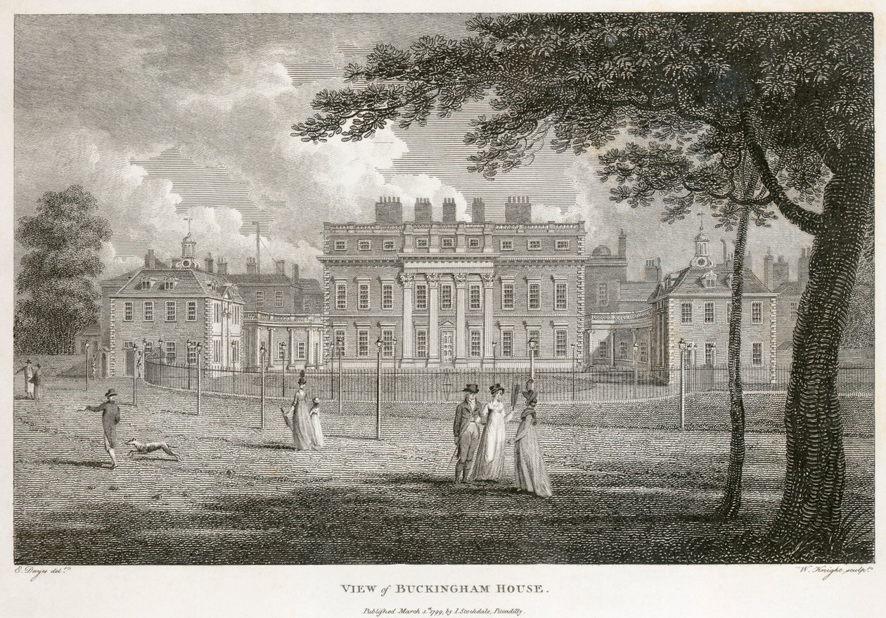 Buckingham Evi, Westminster, Londra, 1799 by W Knight
