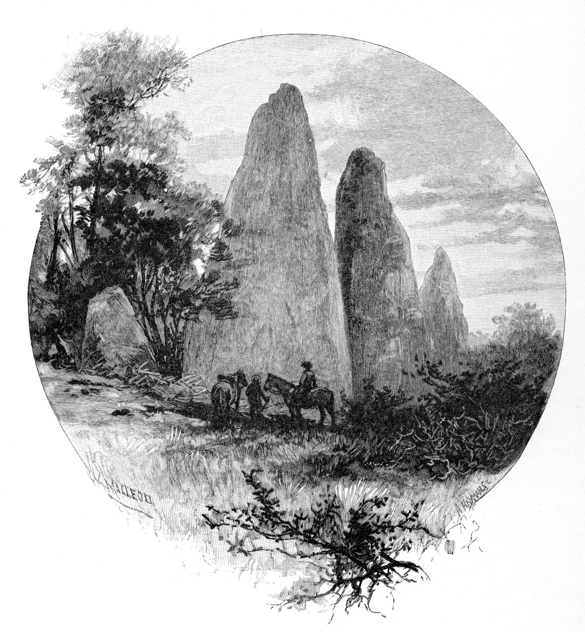 Granit kayaları, Betts kampı, Kosciuszko Dağı, Yeni Güney Galler, Avustralya, 1886. by W. Macleod