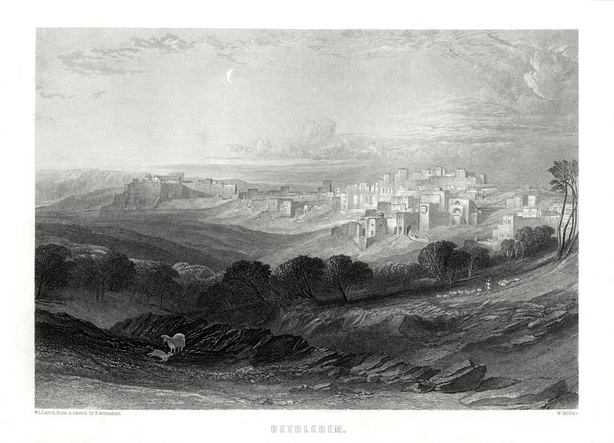 Bethlehem, Filistin, 19. yüzyıl by W. Miller