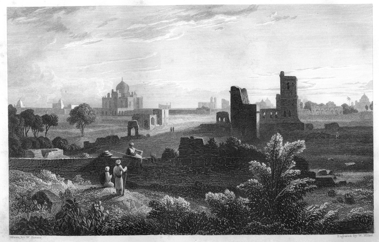 Humaioon'un mezarı, Delhi, Hindistan, c1860. by W. Miller