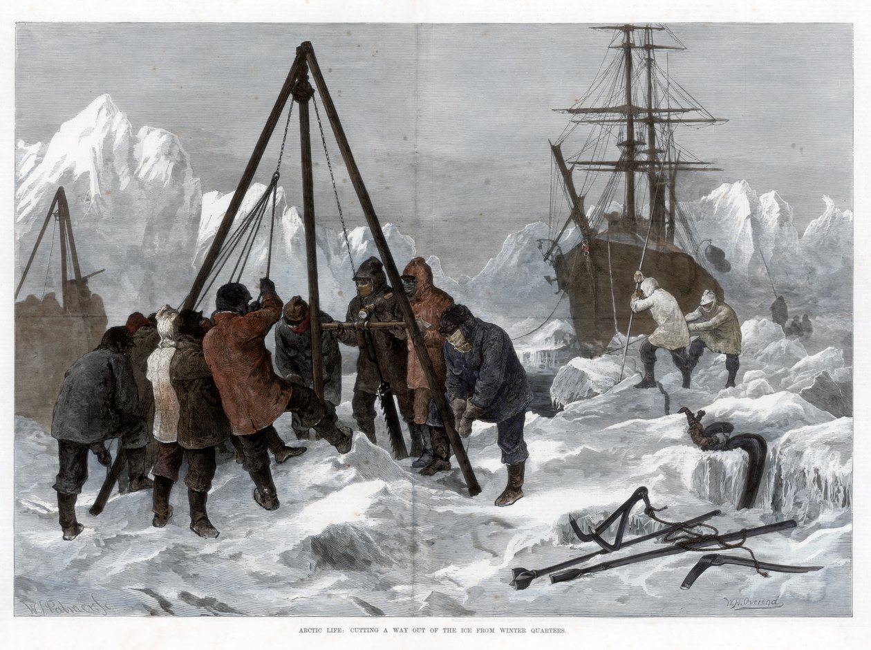 Arktik Yaşam, Kışlık Bölgeden Buzdan Çıkış Yolu, 1875 by W. Palmer