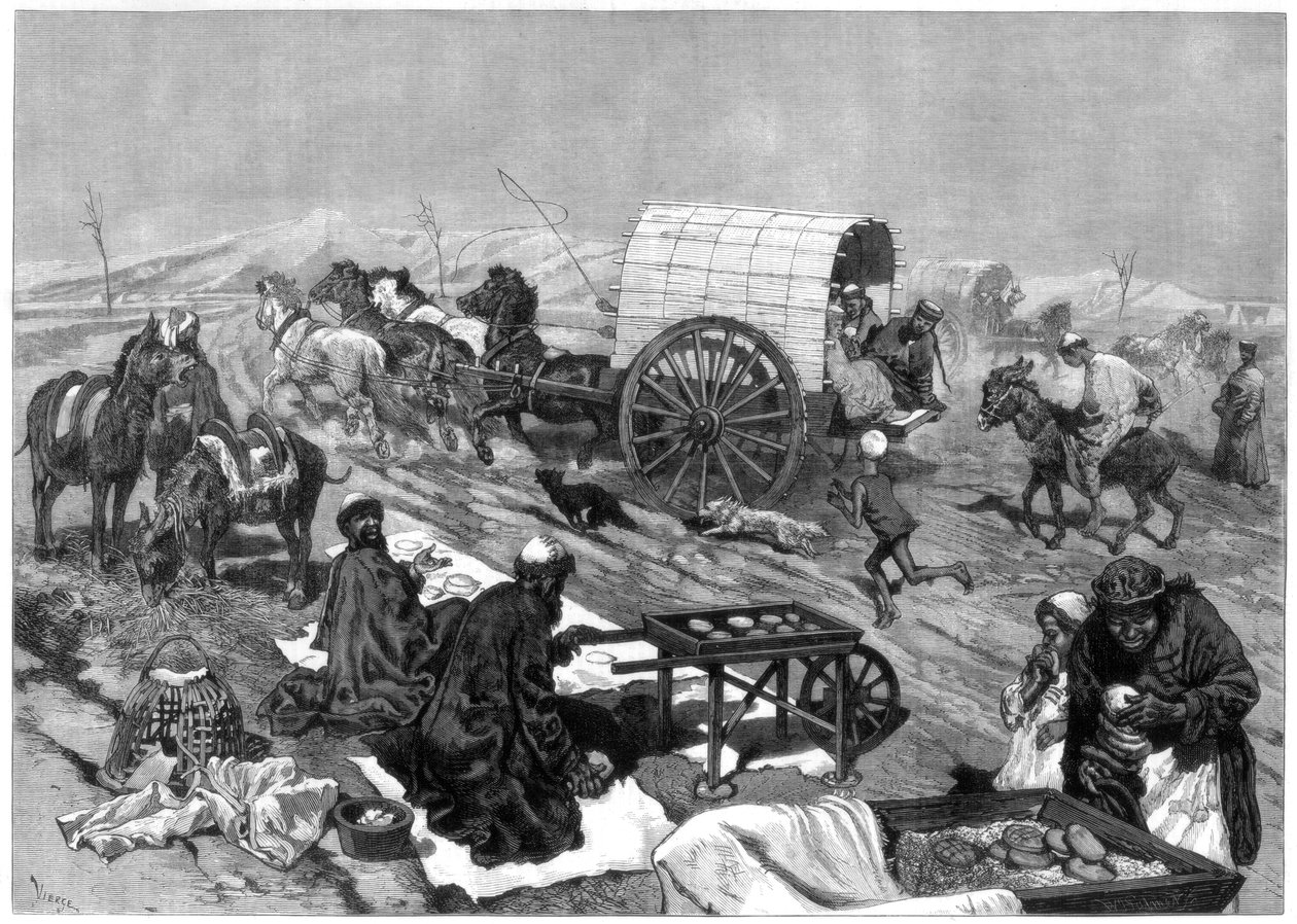 Bayanlar otobüsü, Kaşgar, Orta Asya, 1875. by W. Palmer