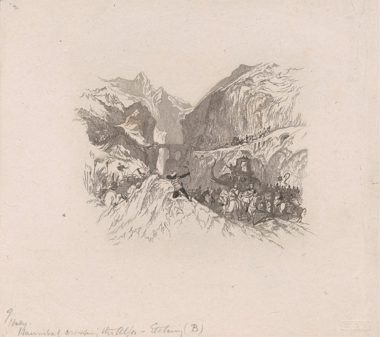 Hannibal Alpleri geçerken (skeç) by W. R. Smith