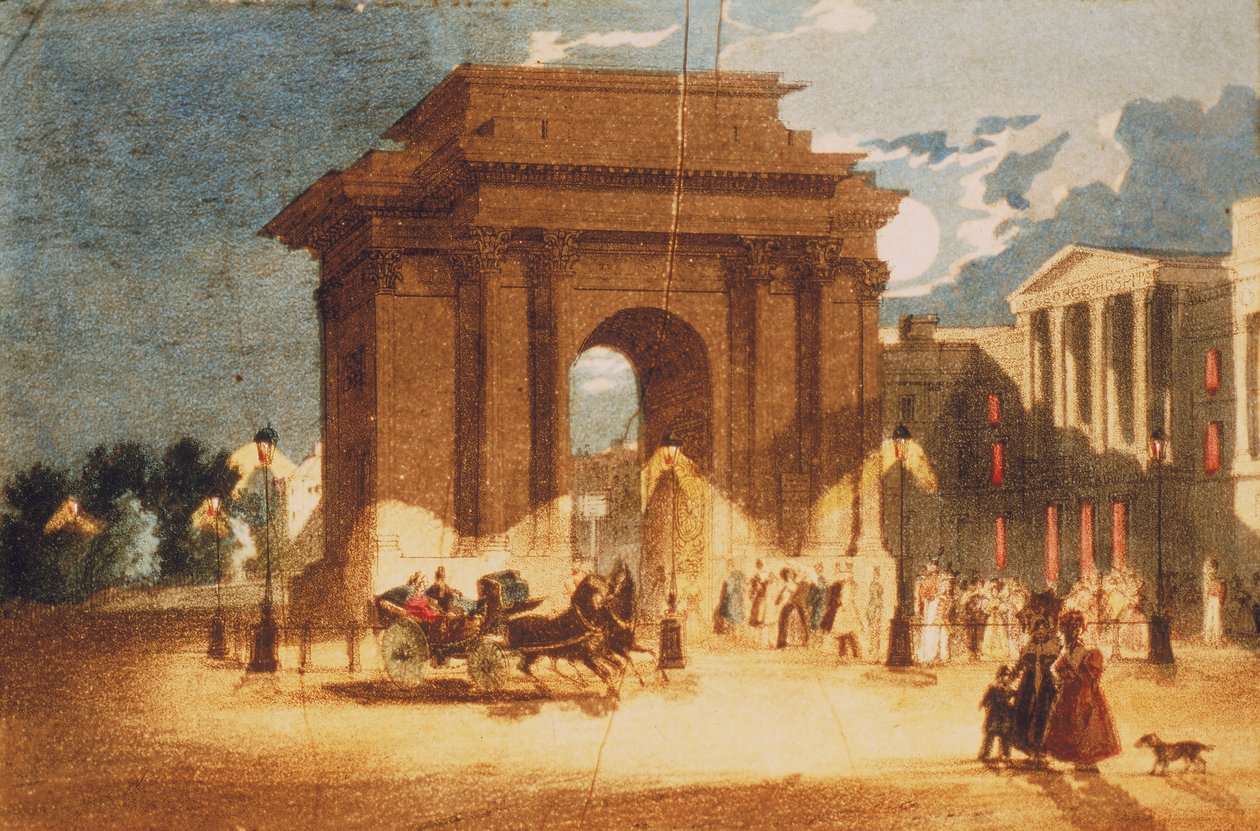 Hyde Park Köşesi, Westminster, Londra, c1835 by W Spooner